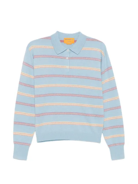 Guest In Residence Collegiate striped polo top