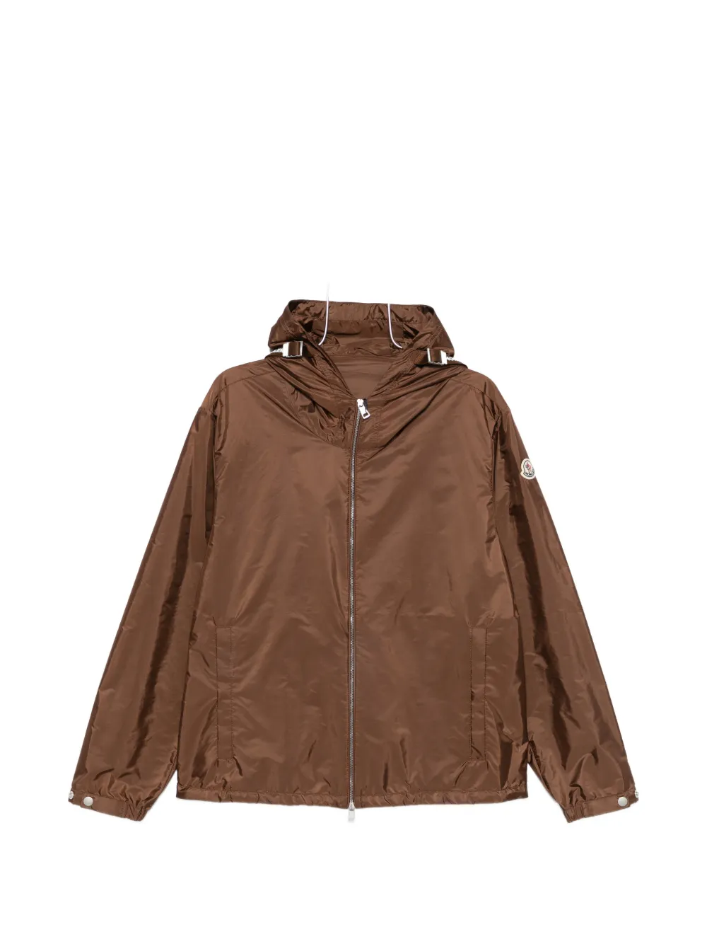 Moncler hooded zip jacket - Marrone