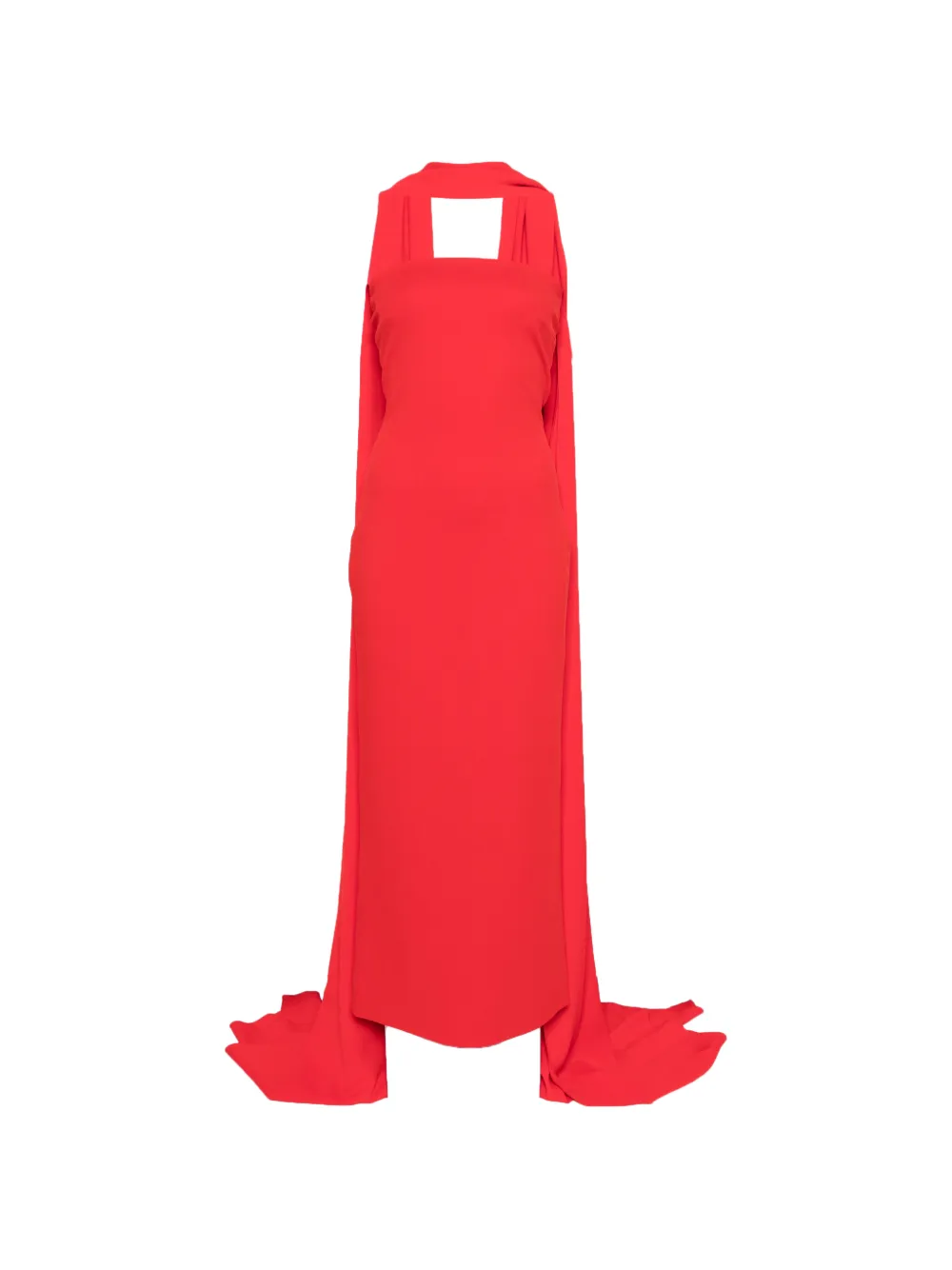 Solace London The Martine draped midi dress - Rosso