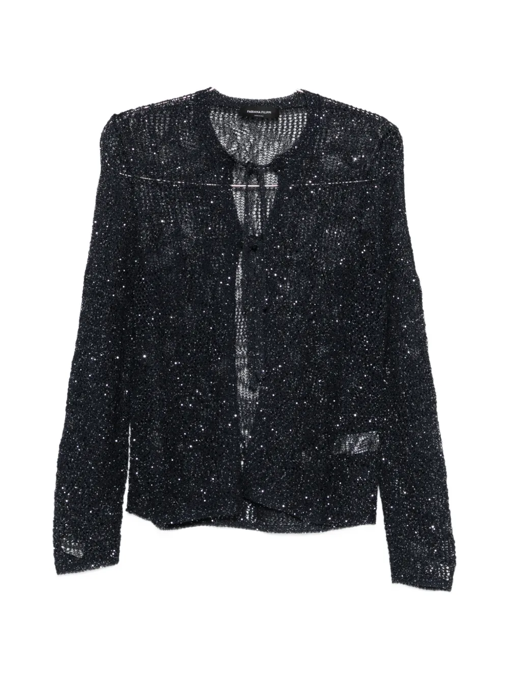 Fabiana Filippi sequin-embellishment cardigan - Schwarz
