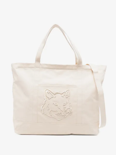 Maison Kitsuné XL fox-log tote bag