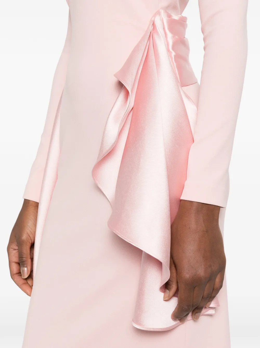 Ruffled Long Sleeve Maxi Dress