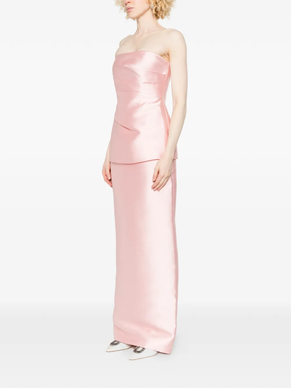 Lucille Draped Strapless Maxi Dress