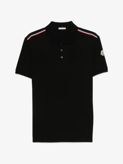 Moncler stripe-detail polo shirt