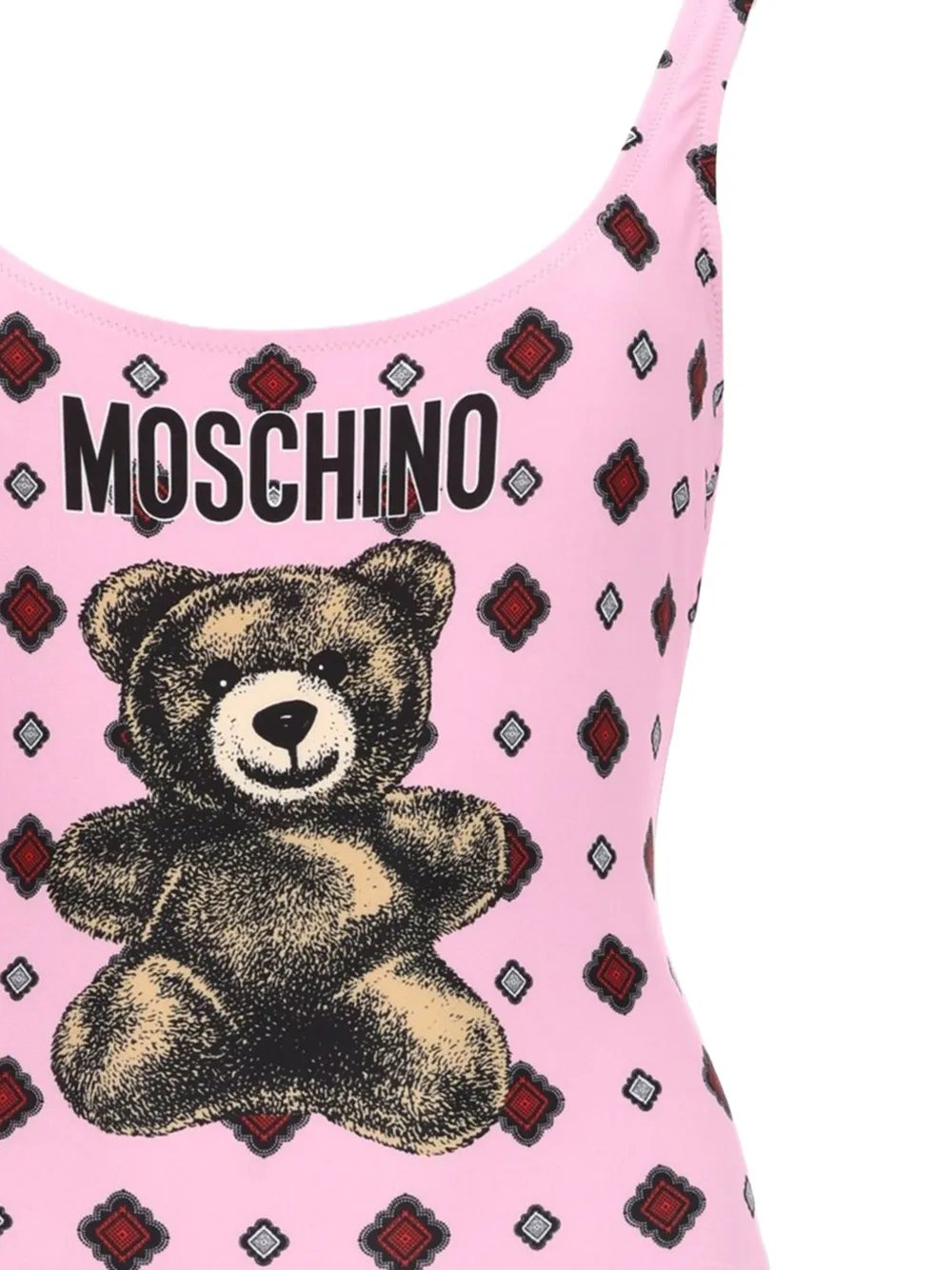  Moschino Printed One Piece - Pink 