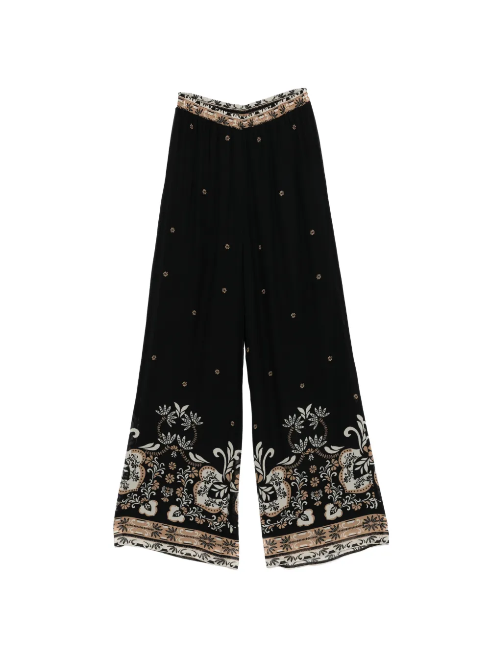 Duふぃ TWINSET floral-print Pants | Black | FARFETCH
