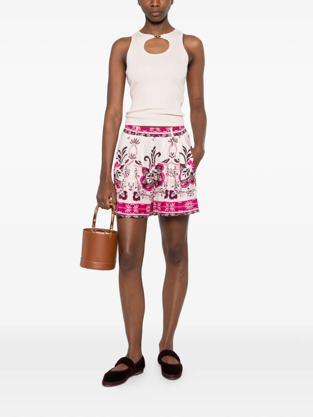 TWINSET Tanktop met uitgesneden detail Roze
