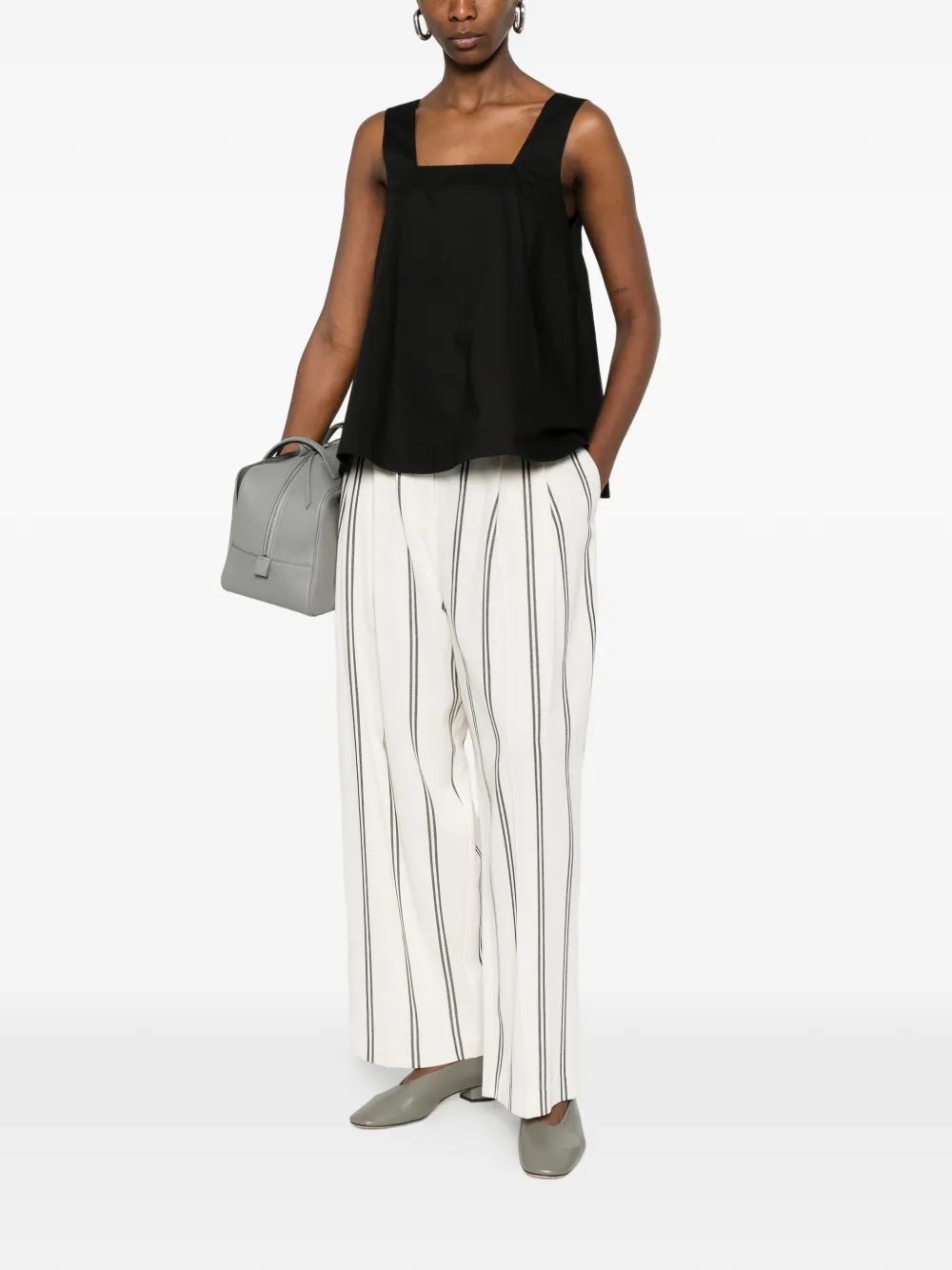  Psophia Square-neck Top - Black 