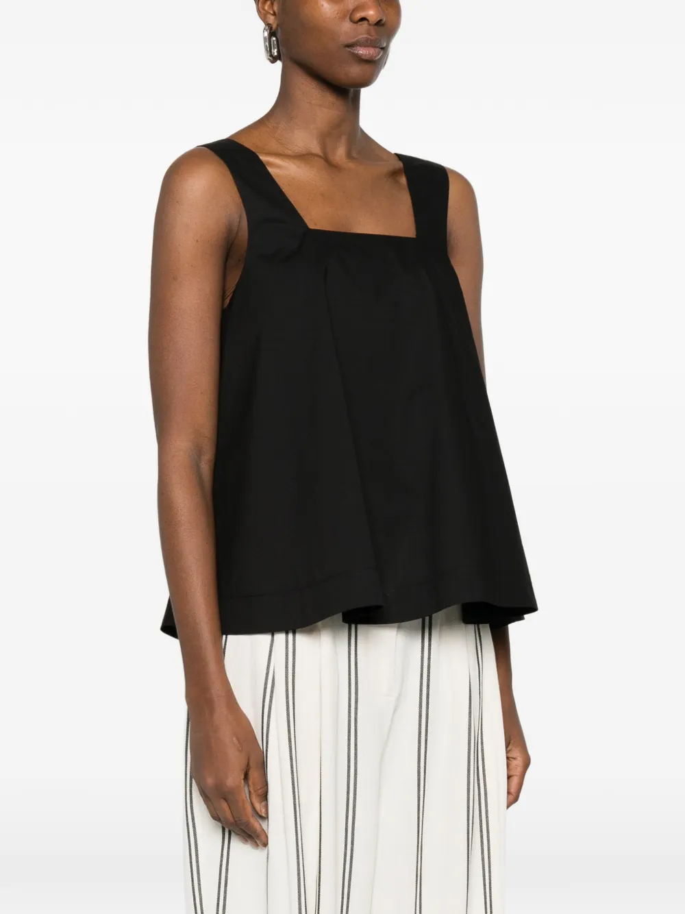  Psophia Square-neck Top - Black 