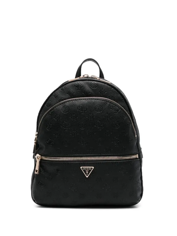 GUESS USA Manhattan Embossed Zip Backpack | Black | FARFETCH display picture 3