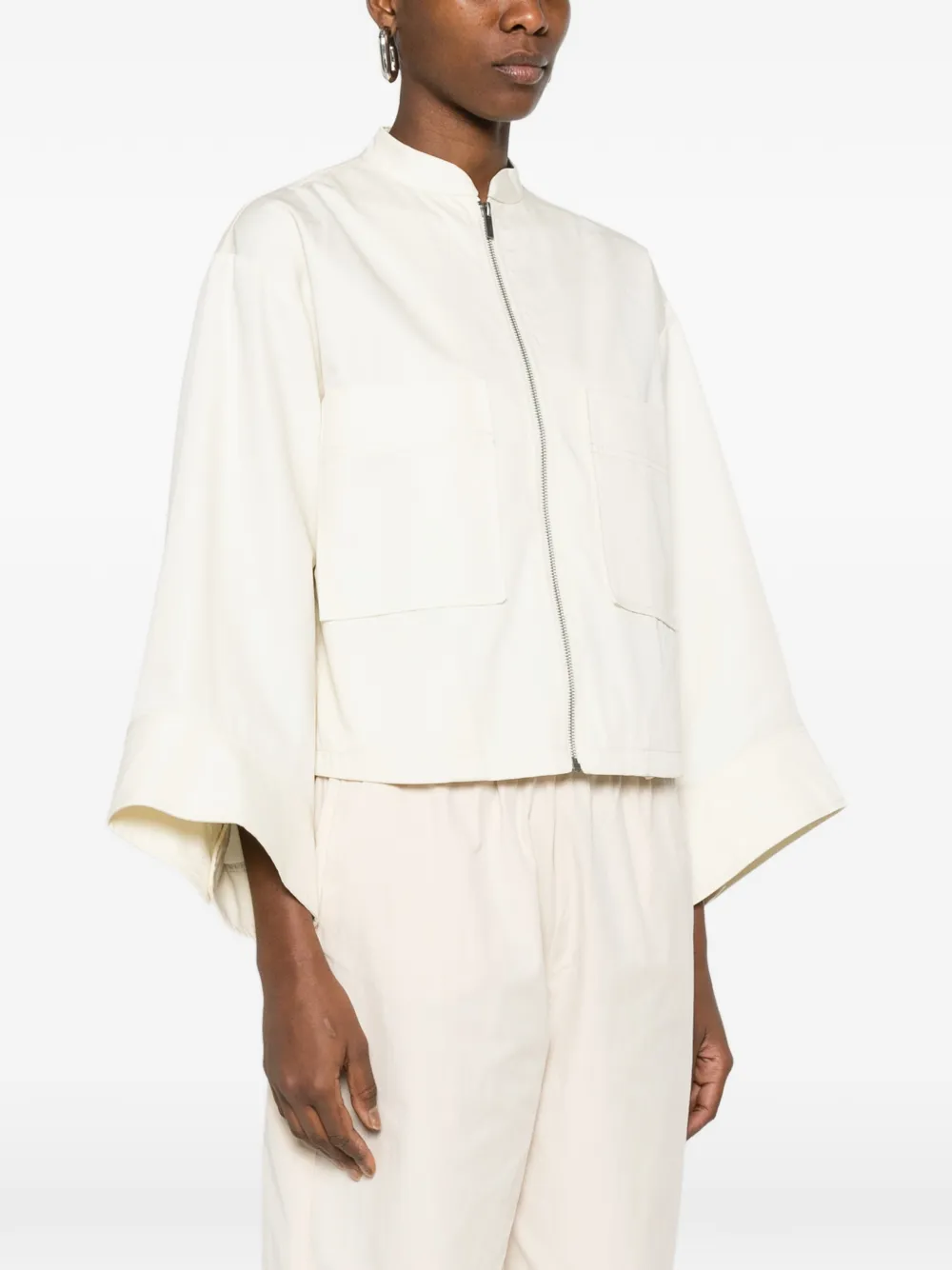 Zipped Wide-Sleeve Jacket