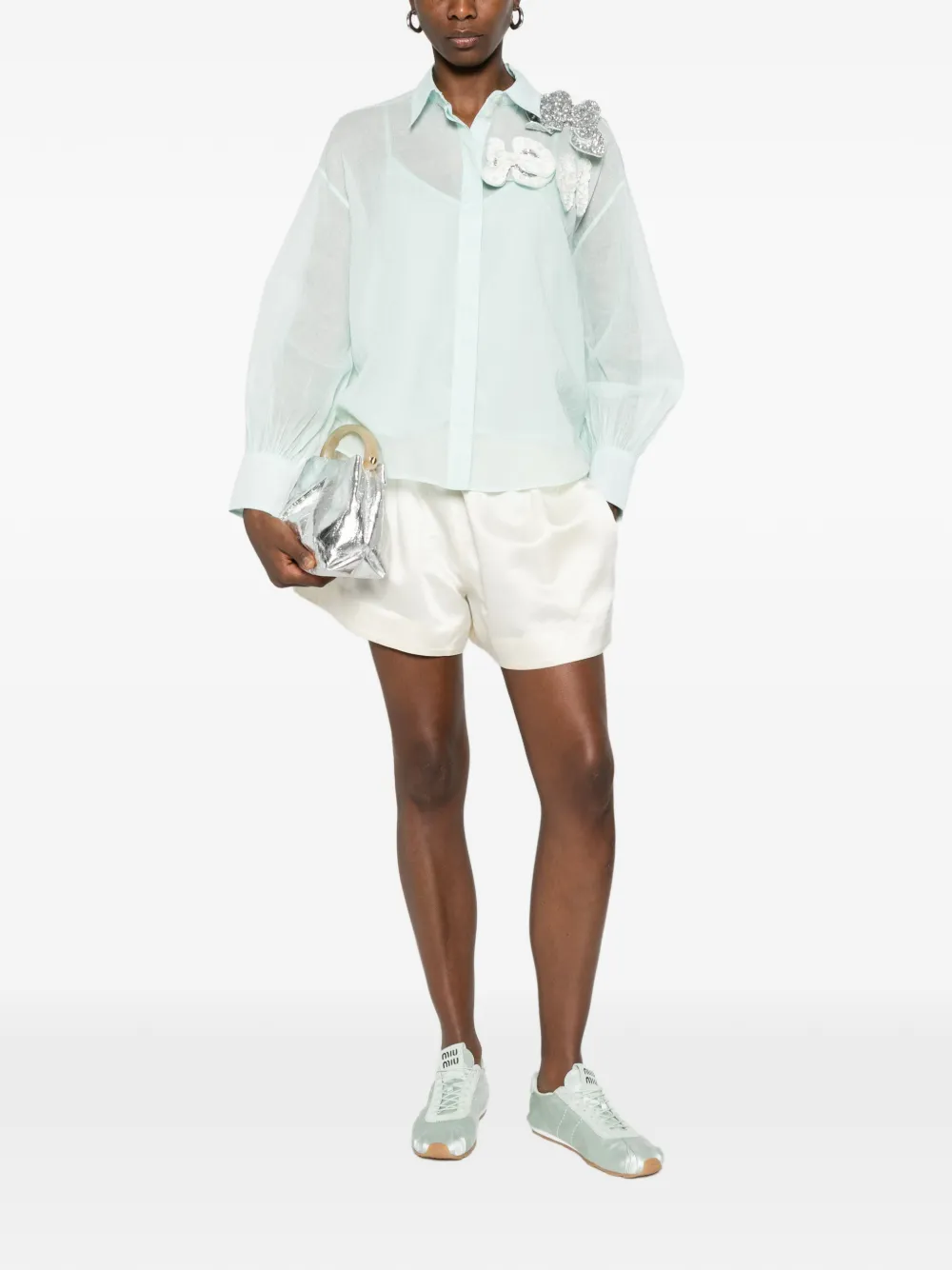  Psophia Embellished Shirt - Blue 