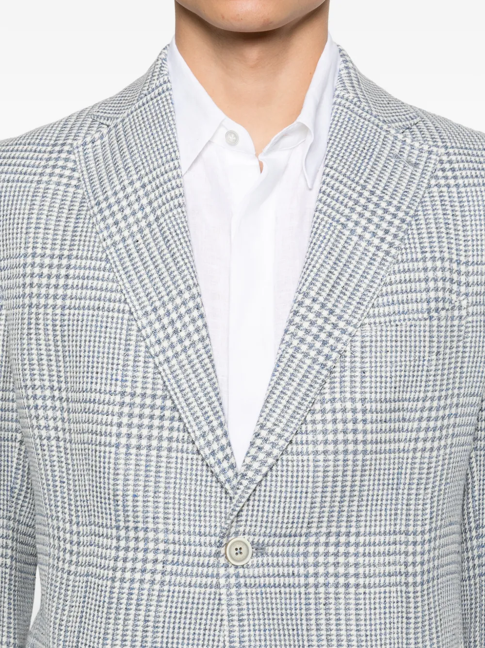 Eleventy Geruite blazer Blauw