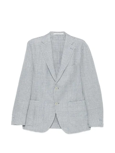 Eleventy checked single-breasted blazer