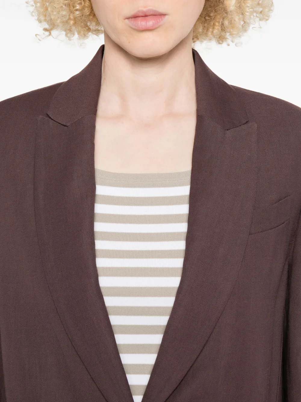 Brunello Cucinelli Katoenen blazer met klepzak Paars
