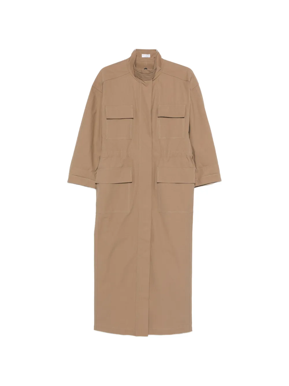 Brunello Cucinelli flap-pocket maxi dress - Toni neutri