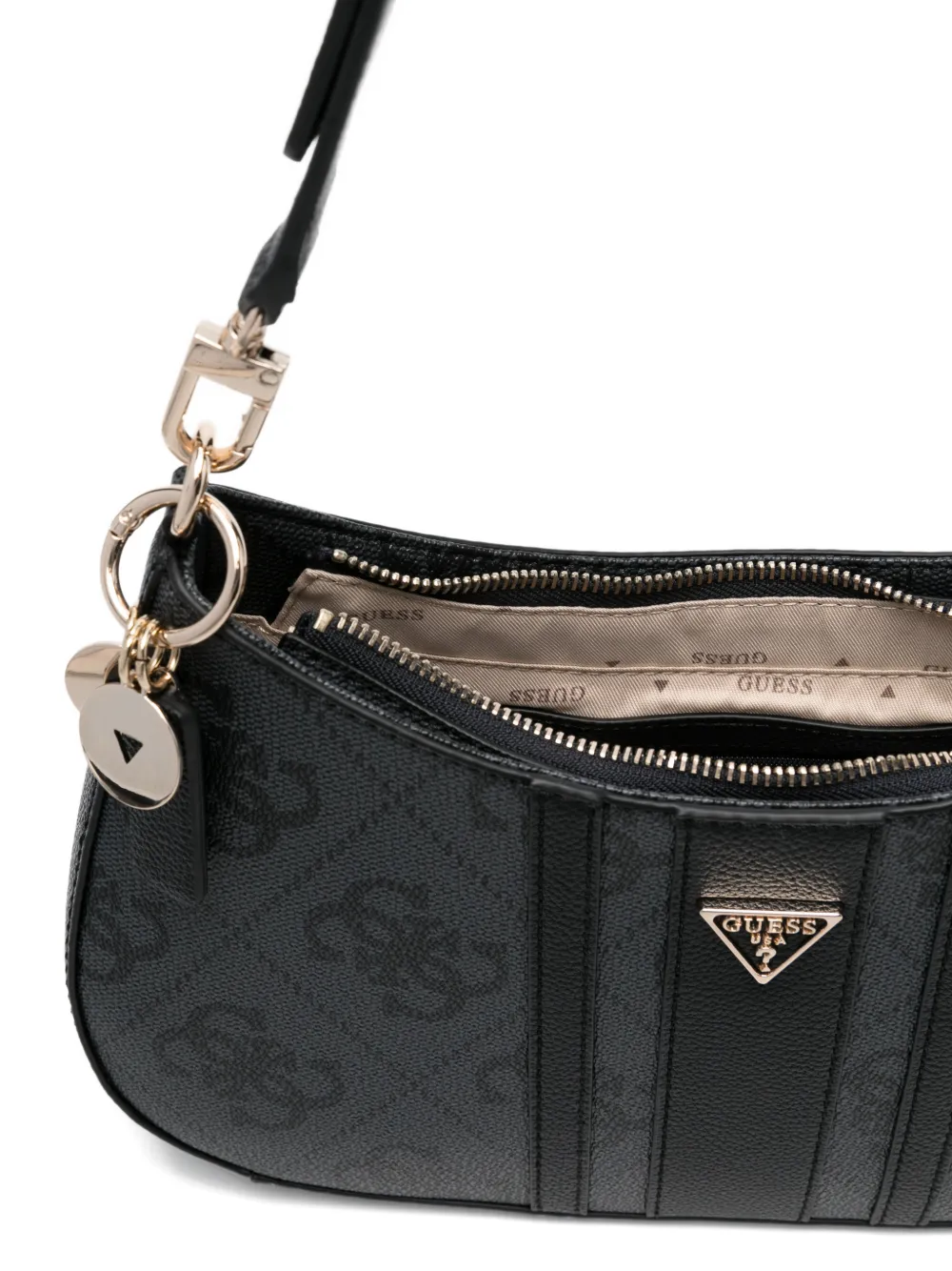 Noelle Patterned Charm Shoulder Bag