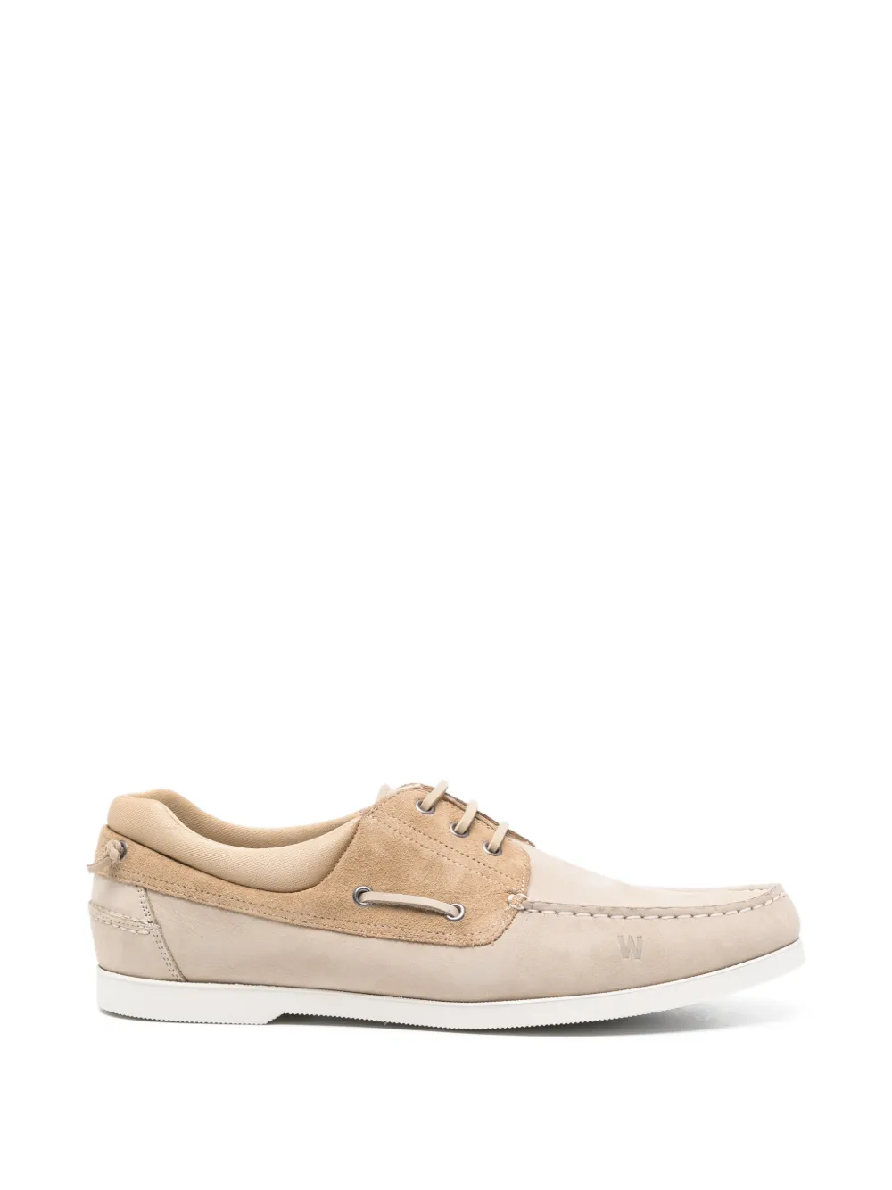 Woolrich almond-toe boat shoes - Nude