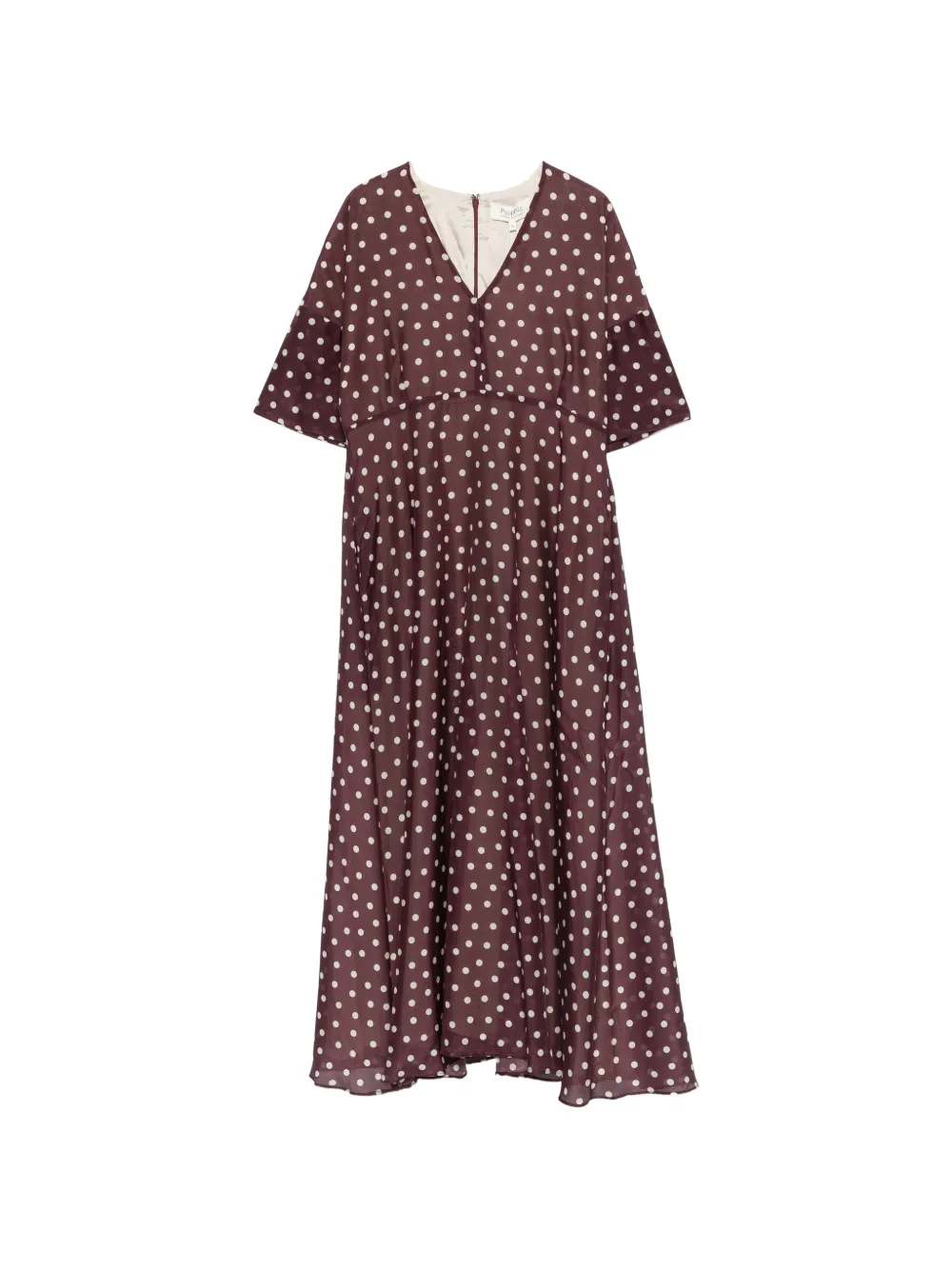 PSOPHIA Abito midi con scollo a V - Marrone