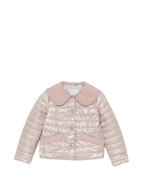 Herno Kids ruffled quilted jacket