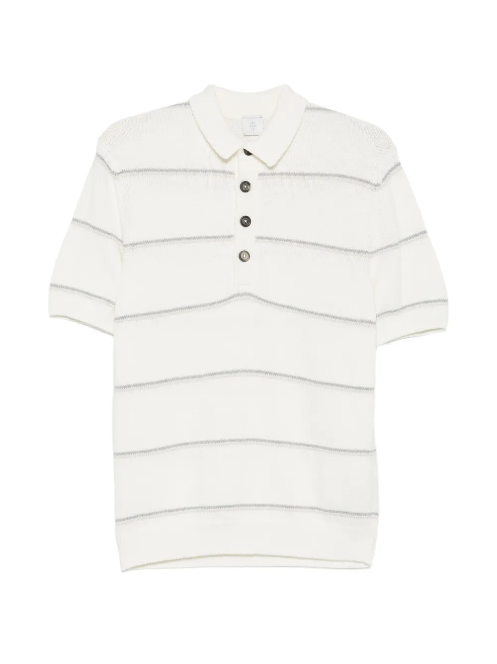 Eleventy striped polo shirt - Bianco