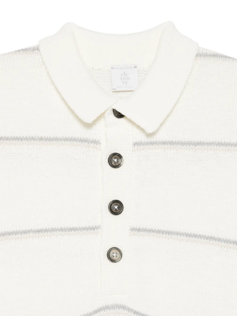 Eleventy Gestreept poloshirt Wit