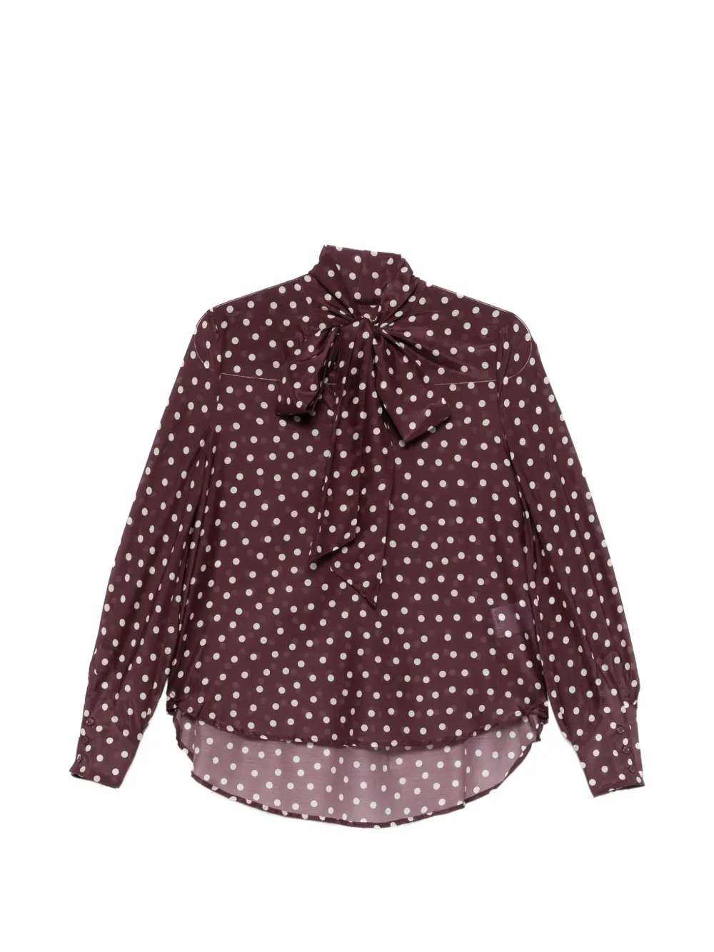 Psophia Polka-dot Tie Blouse In Multi