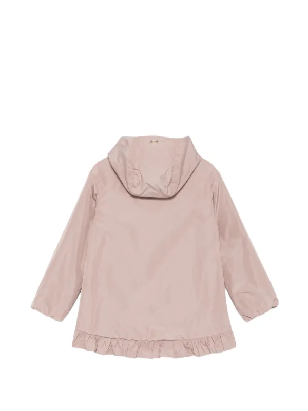 Herno Kids ラッフル フーデッド ジャケット | ピンク | FARFETCH JP