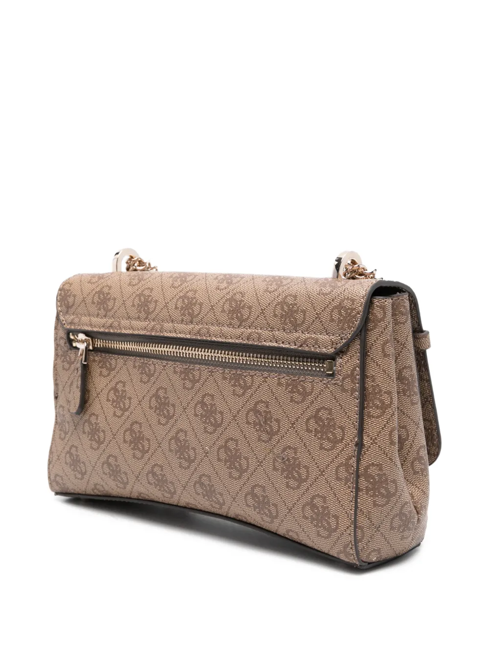 Buckle Patterned Leather Cross Body Bag