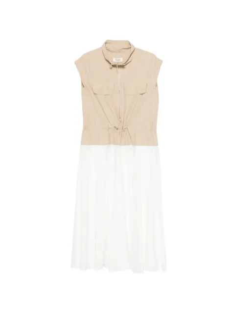 PSOPHIA Zweifarbiges Midikleid mit kurzem Reißverschluss