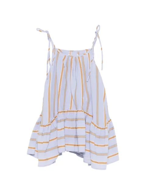 PSOPHIA striped-pattern ruffle-detail top