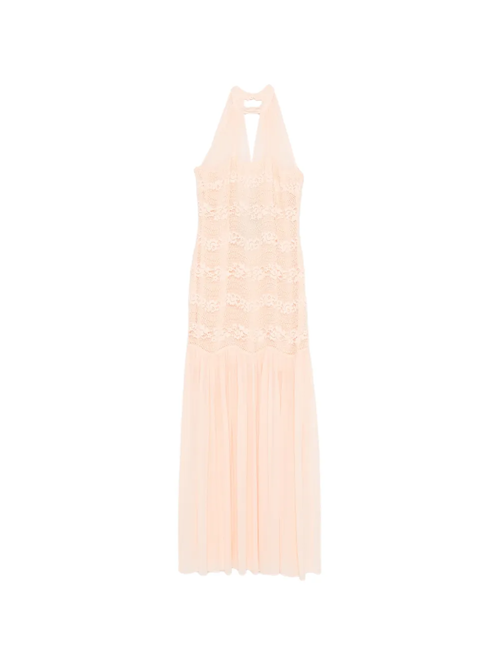 TWINSET laced pleated maxi dress - Rosa