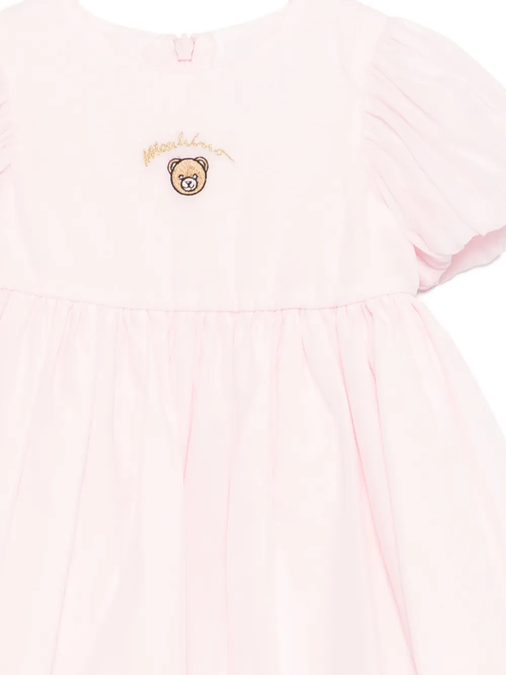 Moschino Kids Jurk met geborduurde teddybeer Roze