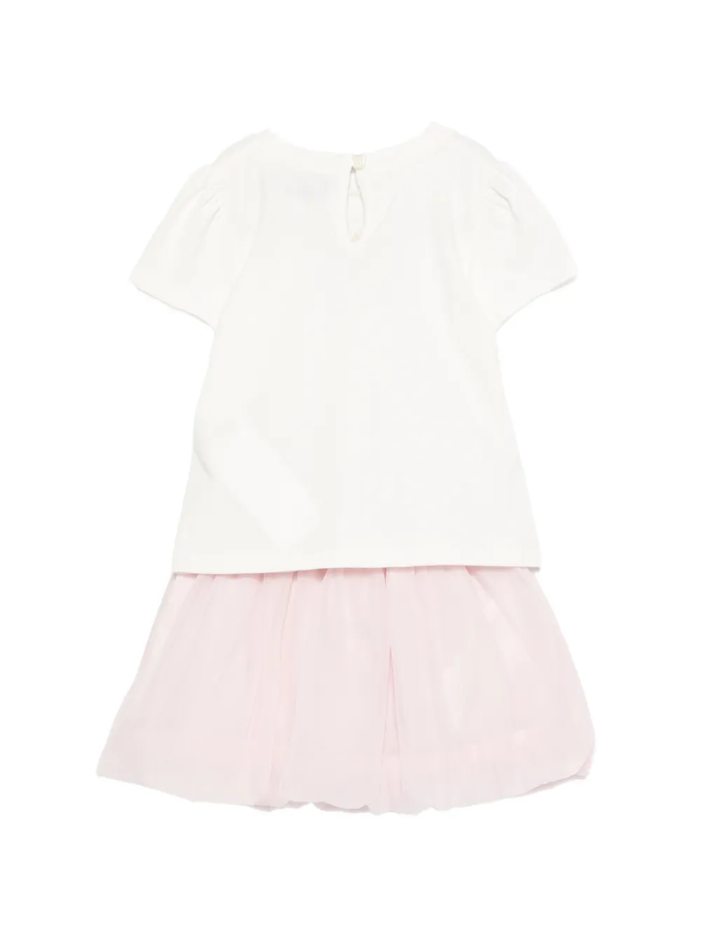 Moschino Kids Romperset met gesmockt detail Roze