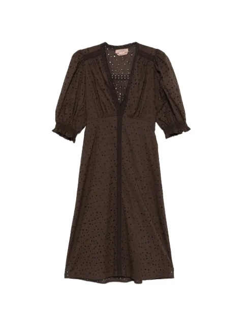 TWINSET vestido midi con mangas farol