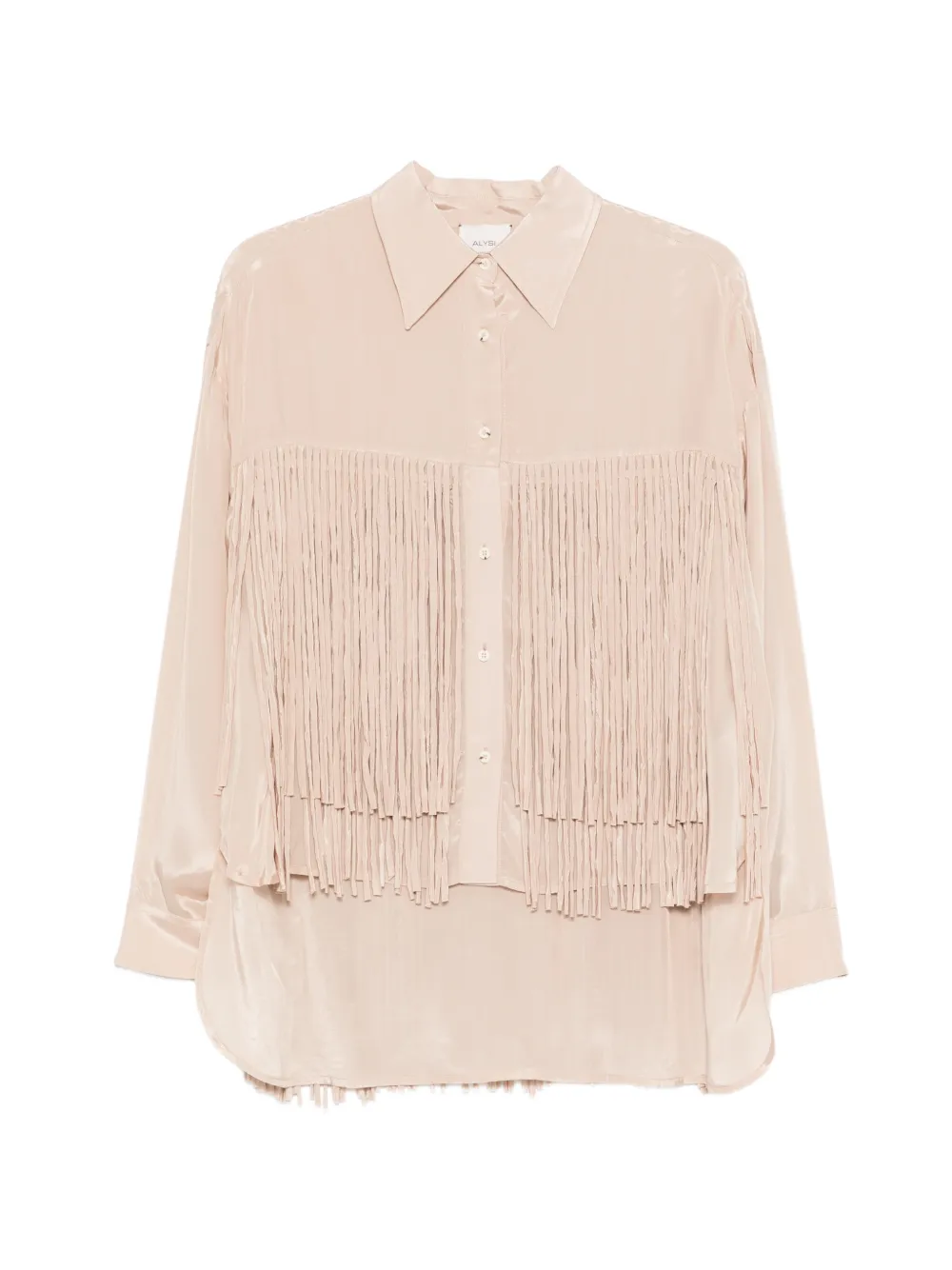Alysi fringed shirt - Toni neutri