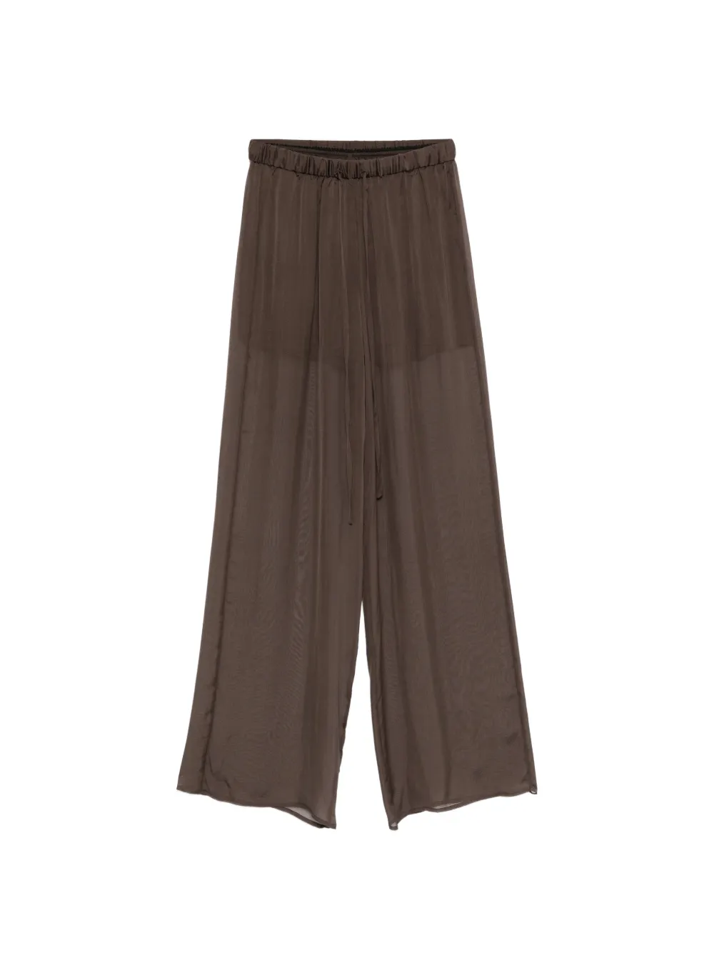 Alysi drawstring palazzo pants - Marrone