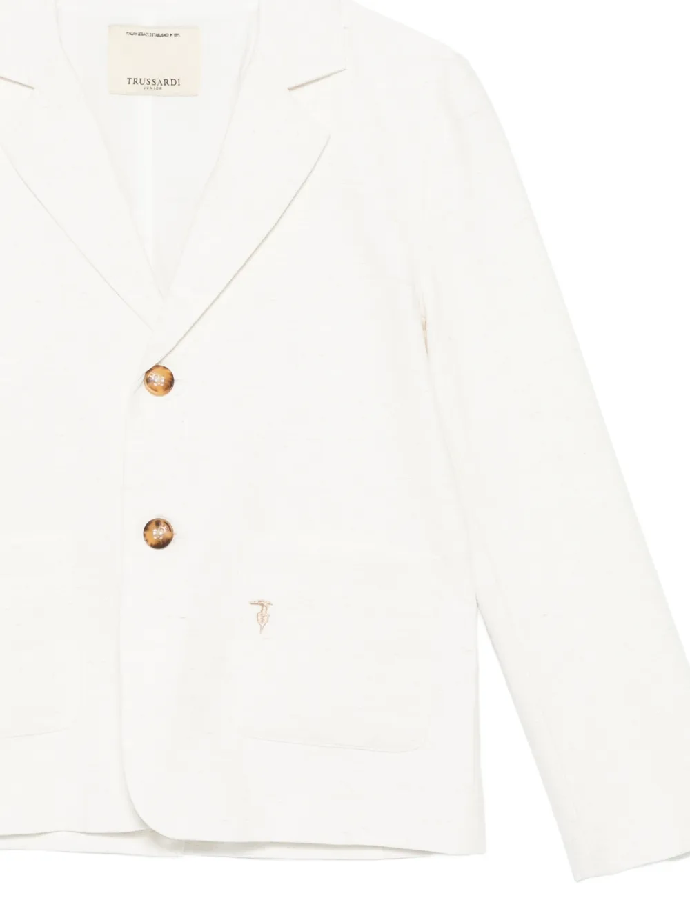  Trussardi Junior Button Pocket Blazer - Neutrals 