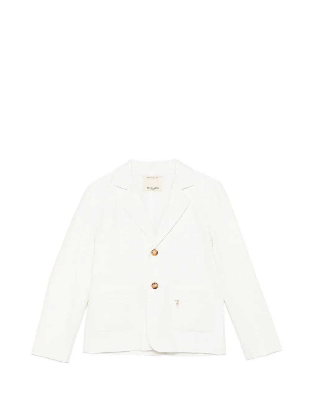 TRUSSARDI JUNIOR button pocket blazer - Toni neutri