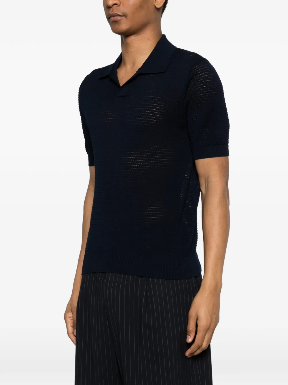 Tagliatore T-shirt met V-hals Blauw