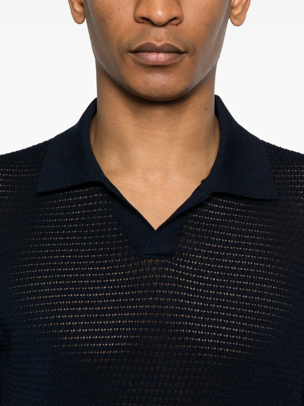 Tagliatore T-shirt met V-hals Blauw