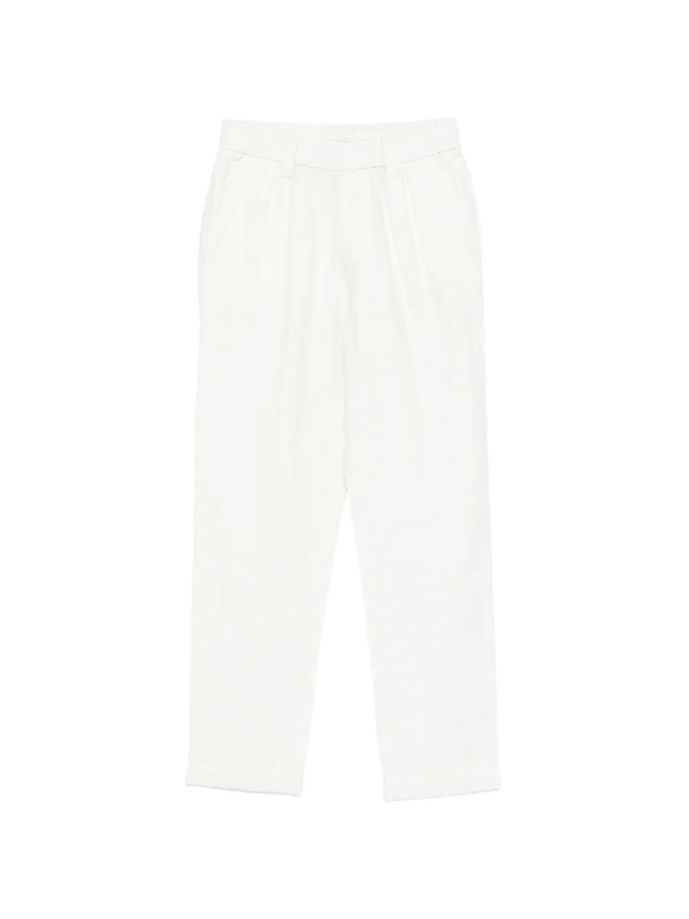 TRUSSARDI JUNIOR logo-embroidered elasticated trousers - Toni neutri