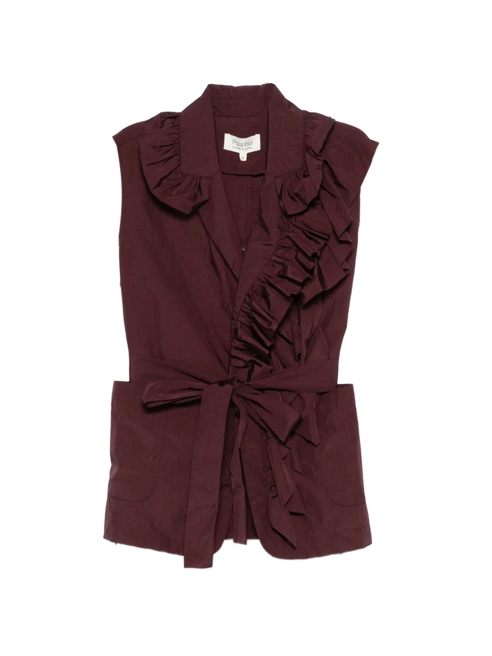 PSOPHIA ruffled tie top - Viola