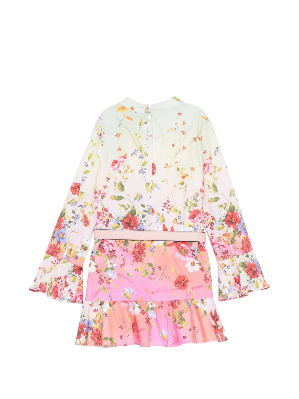 Roberto Cavalli Junior Jurk met bloemenprint Roze