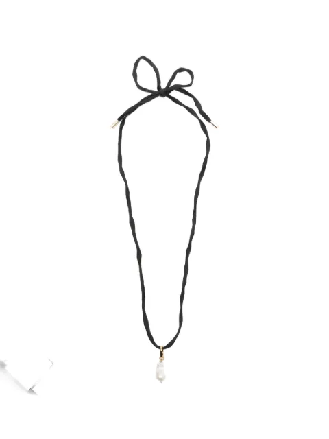 Carven Talisma pearl tie necklace