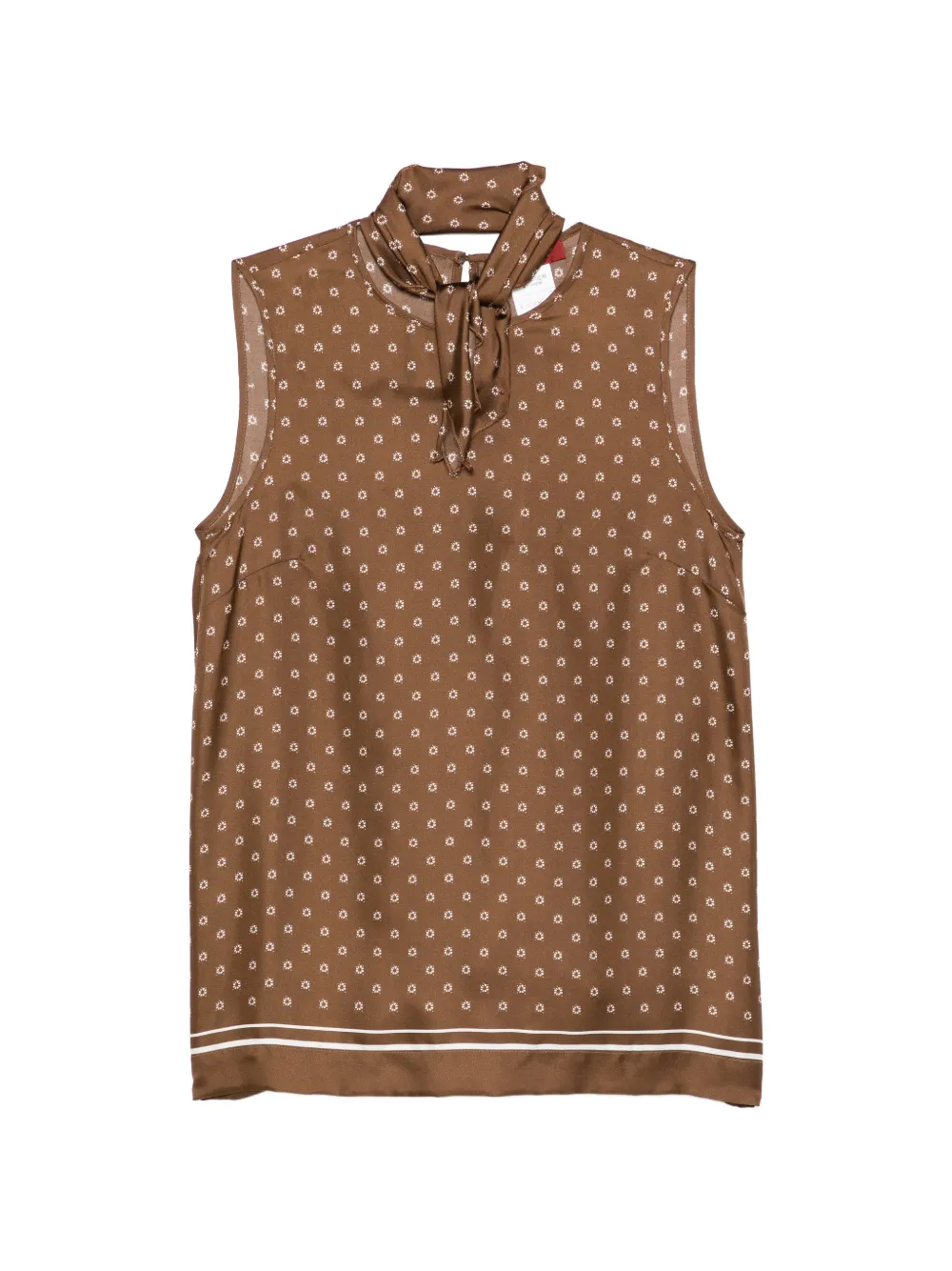 Max Mara Scatola print top - Marrone