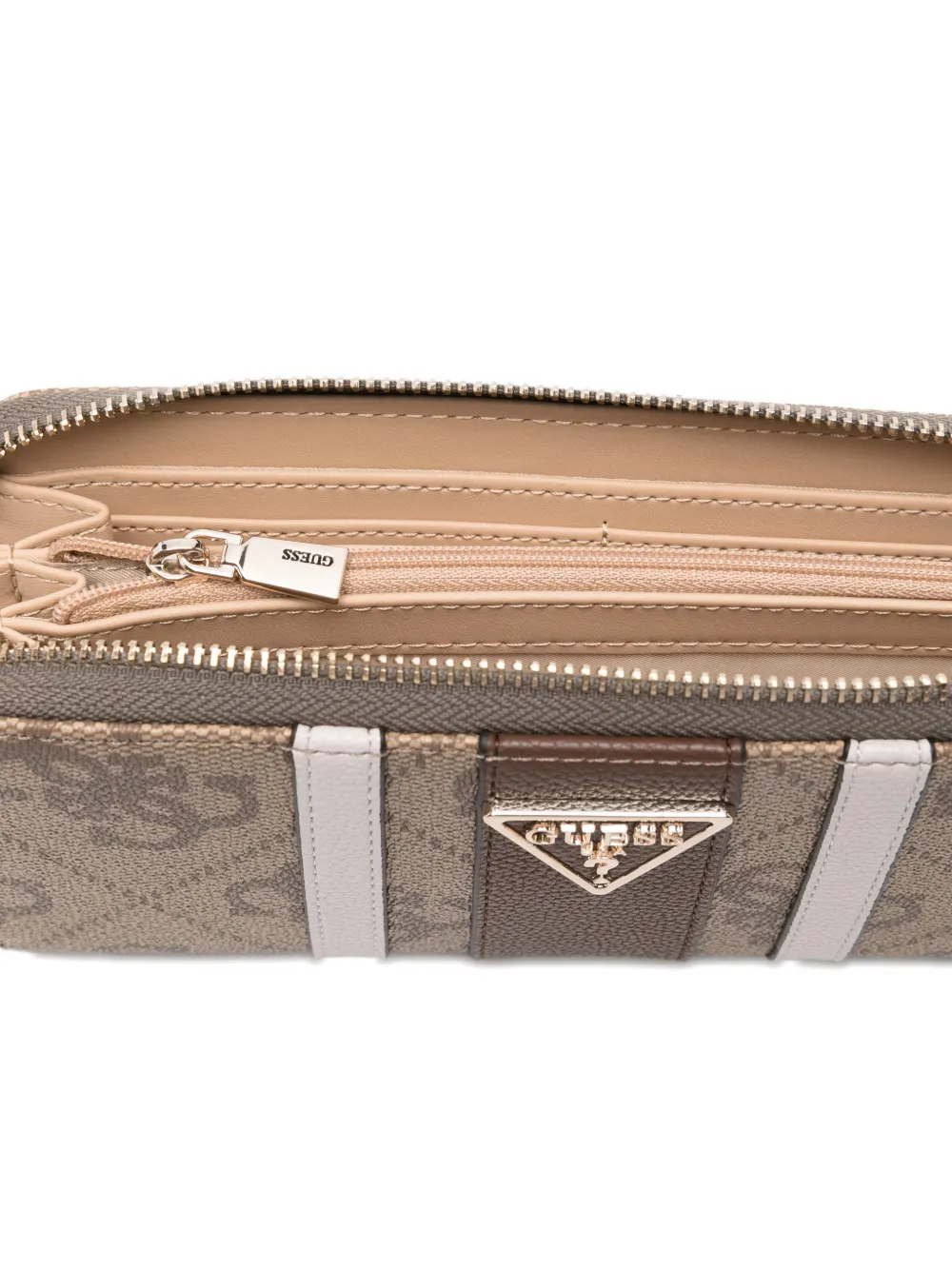  Guess Usa Monogram-pattern Wallet - Brown 