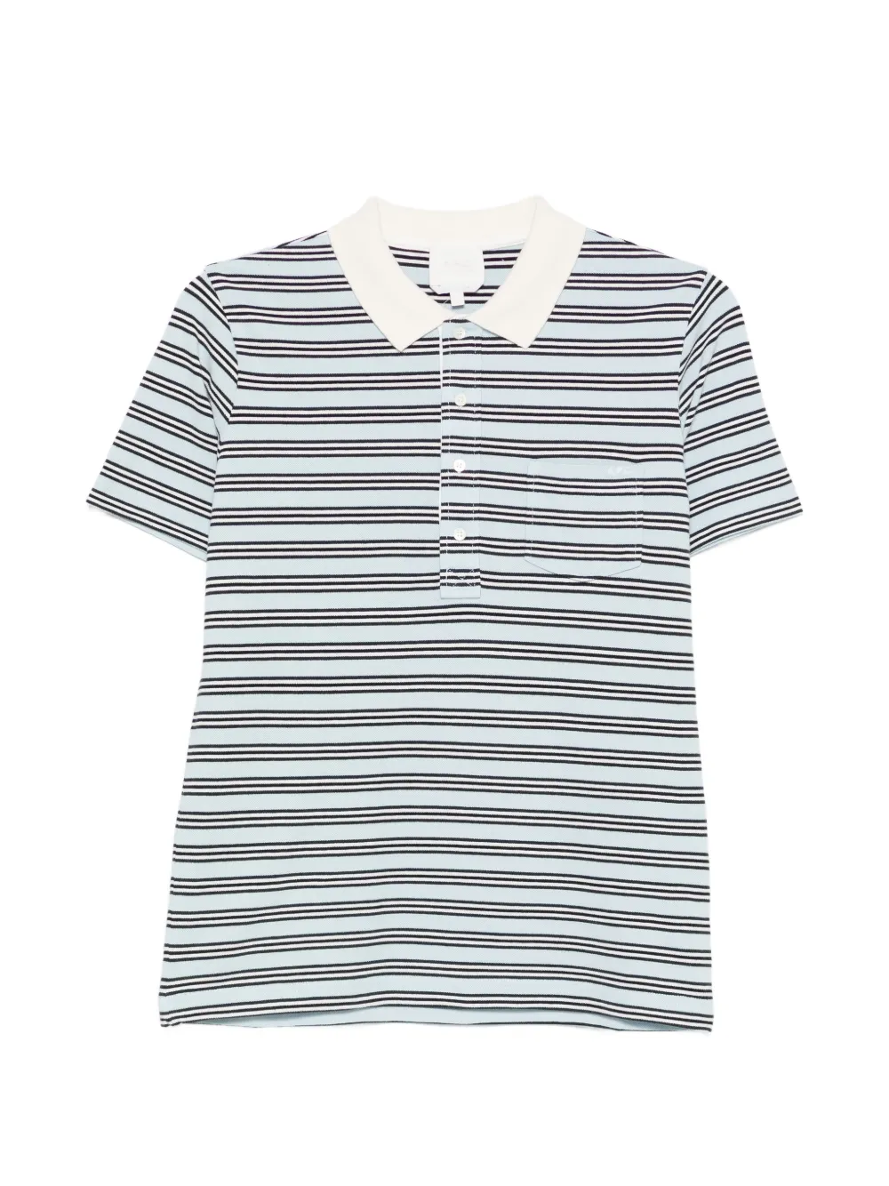 A.P.C. striped short-sleeves polo shirt - Blu