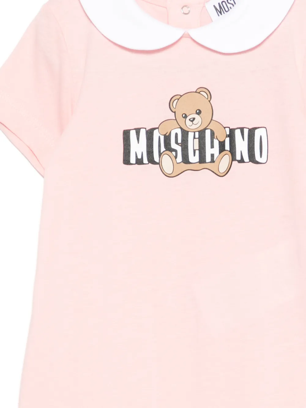 Moschino Kids Romper met teddy-applicatie Roze