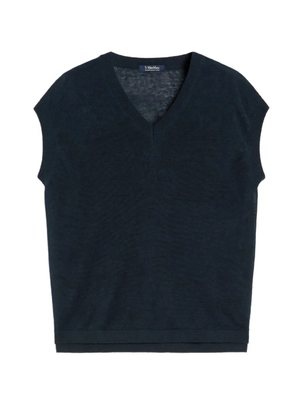 'S Max Mara Ghianda V-neck knitted T-shirt - Blu